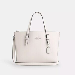 Coach White Leather Mollie Tote Bag
